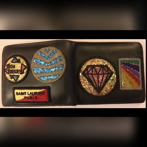 Yves Saint Laurent Paris 2016 Multi-Patch Fragments Wallet by Anthony Vaccarello